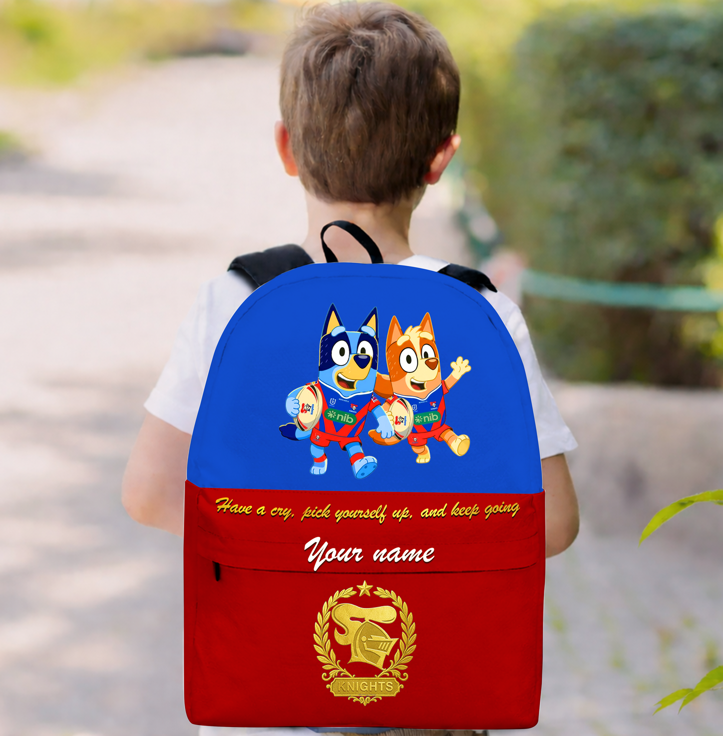 PREMIUM NRL X NK Schoolbag Bluey & Bingo Personalized Gifts For Son Limited Edition NDT VHM 030326