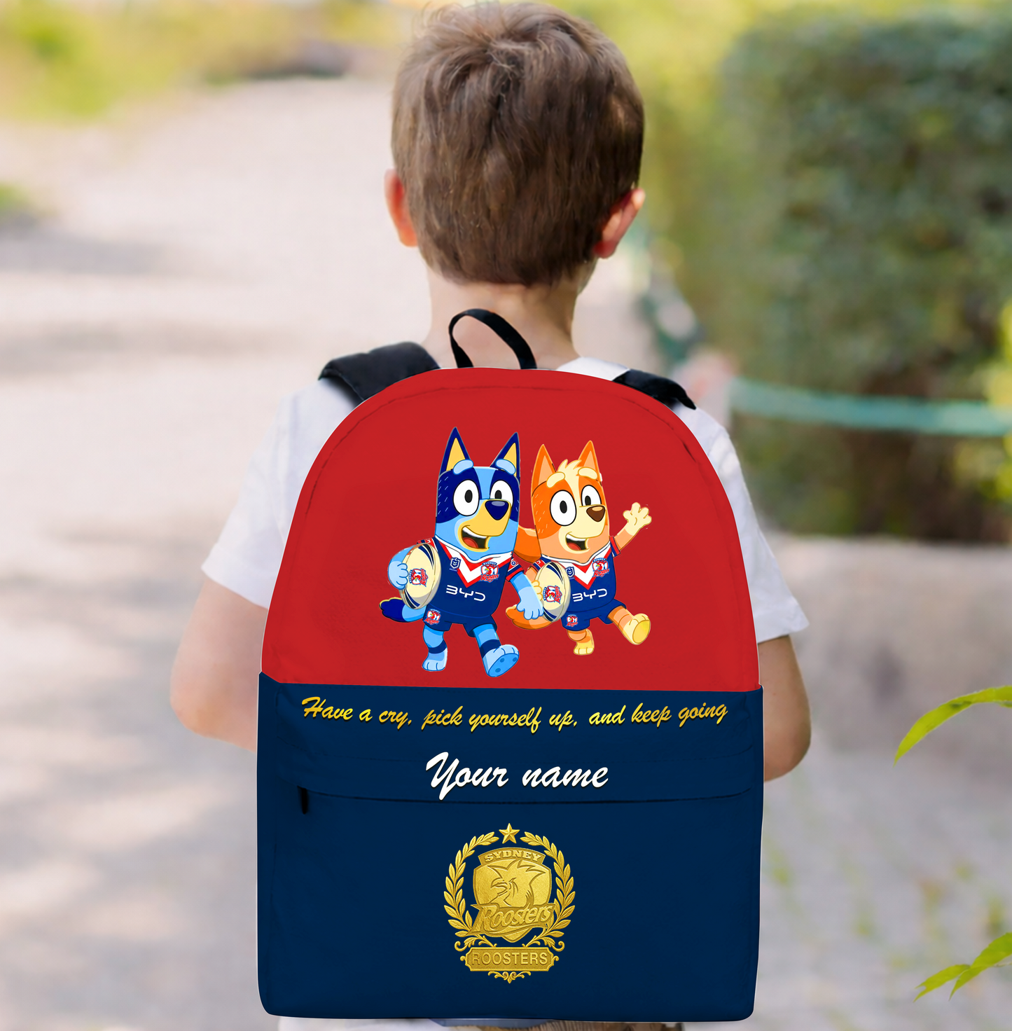 PREMIUM NRL X SR Schoolbag Bluey & Bingo Personalized Gifts For Son Limited Edition NDT VHM 030326