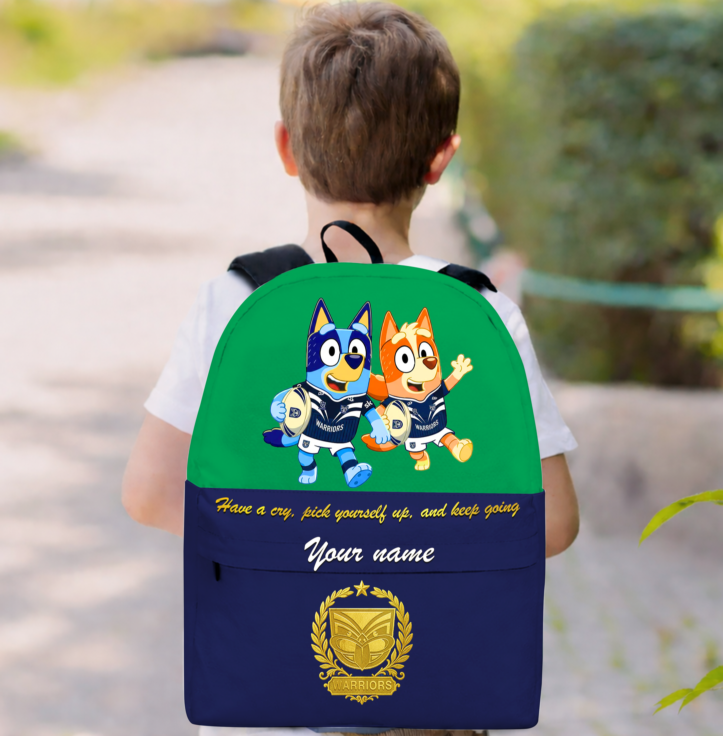 PREMIUM NRL X WAR Schoolbag Bluey & Bingo Personalized Gifts For Son Limited Edition NDT VHM 030326