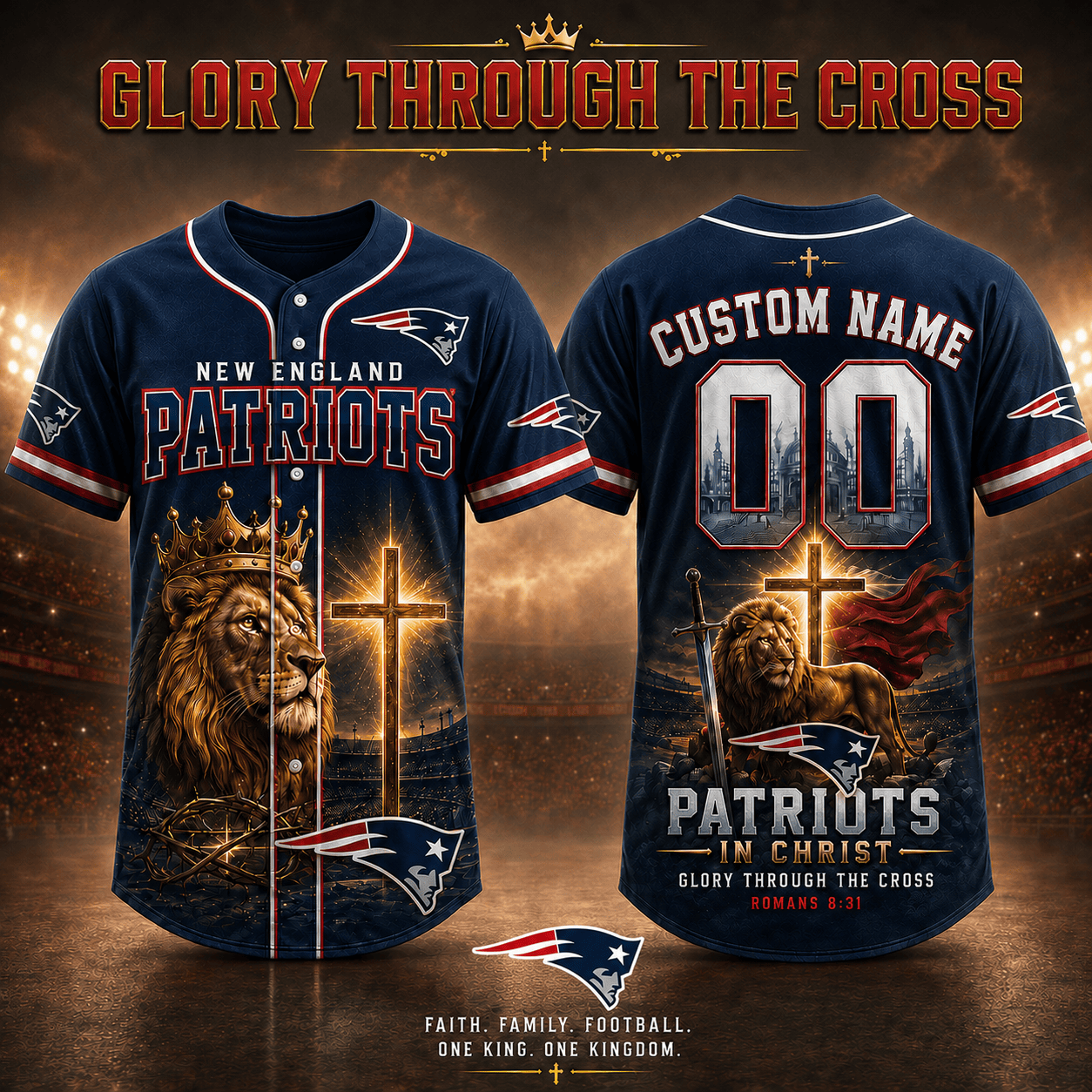 Personalized NEP x NFL Luxury V2 Baseball Jersey 160626
