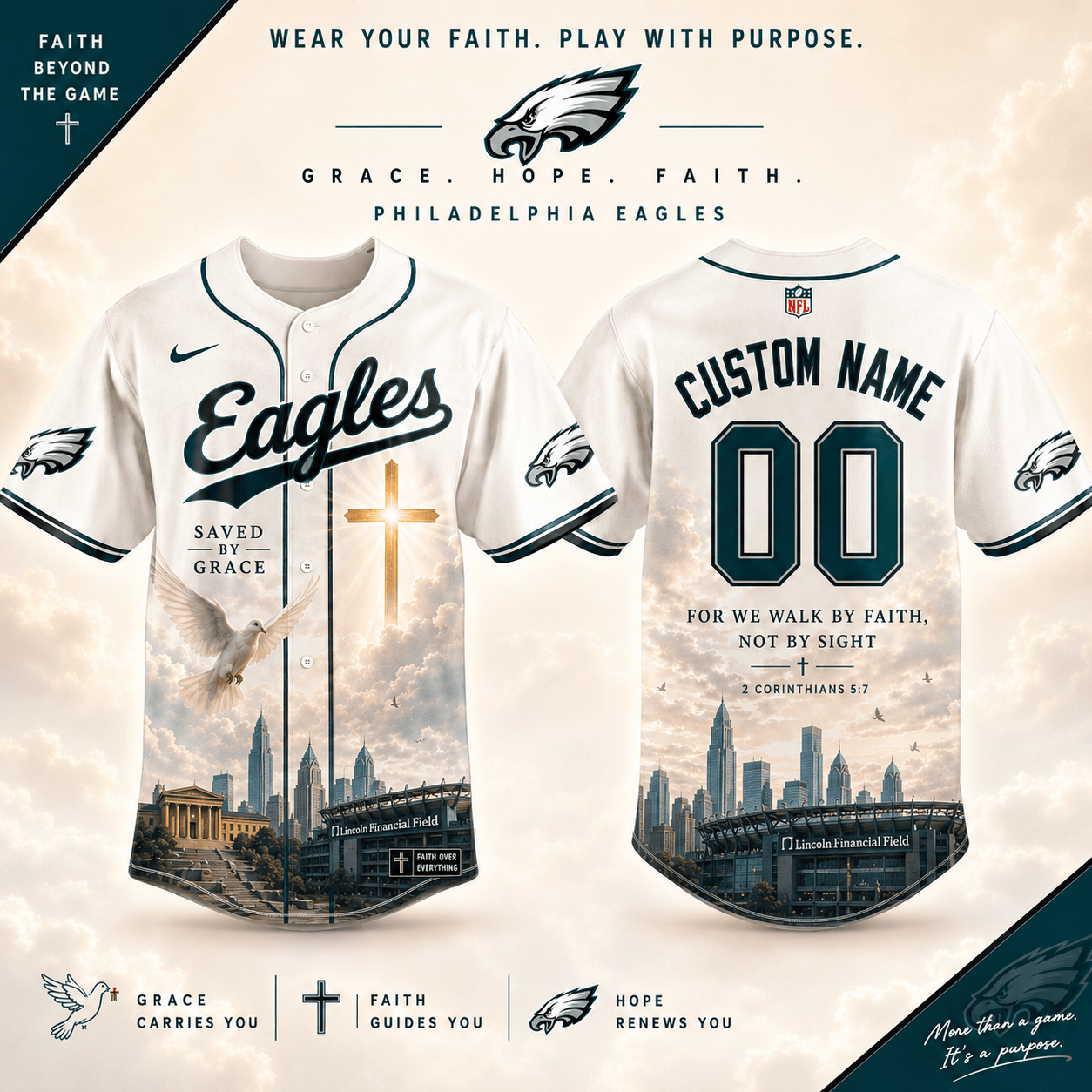 Personalized PE x NFL Luxury Baseball Jersey 160626