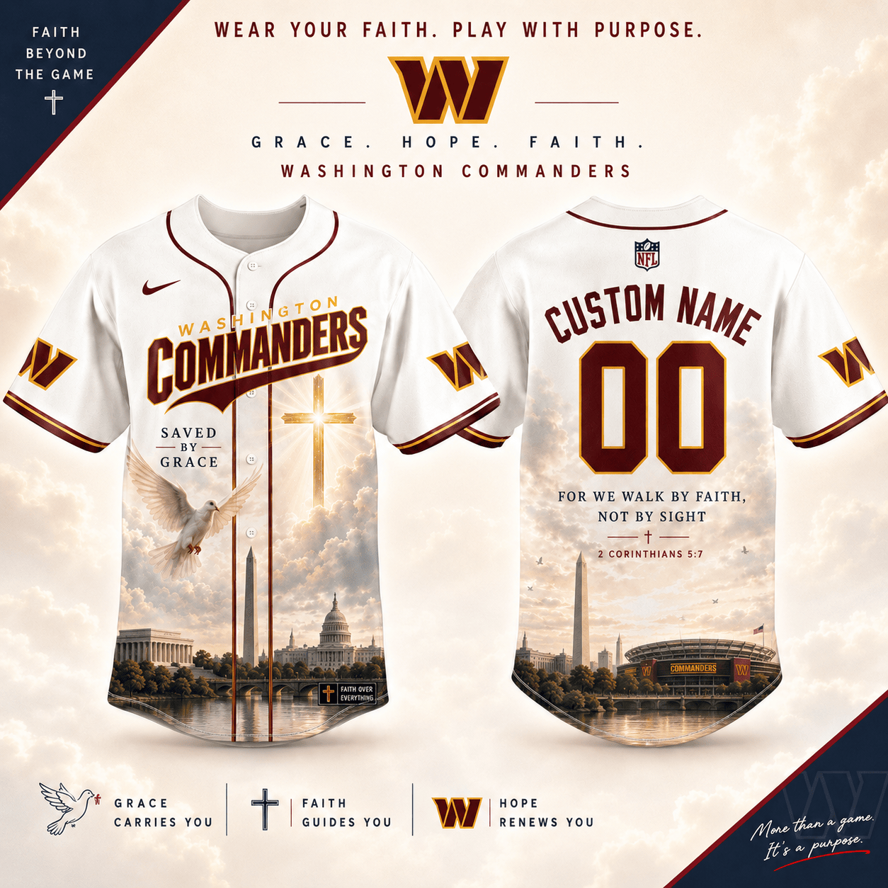 Personalized WC x NFL Luxury Baseball Jersey 160626