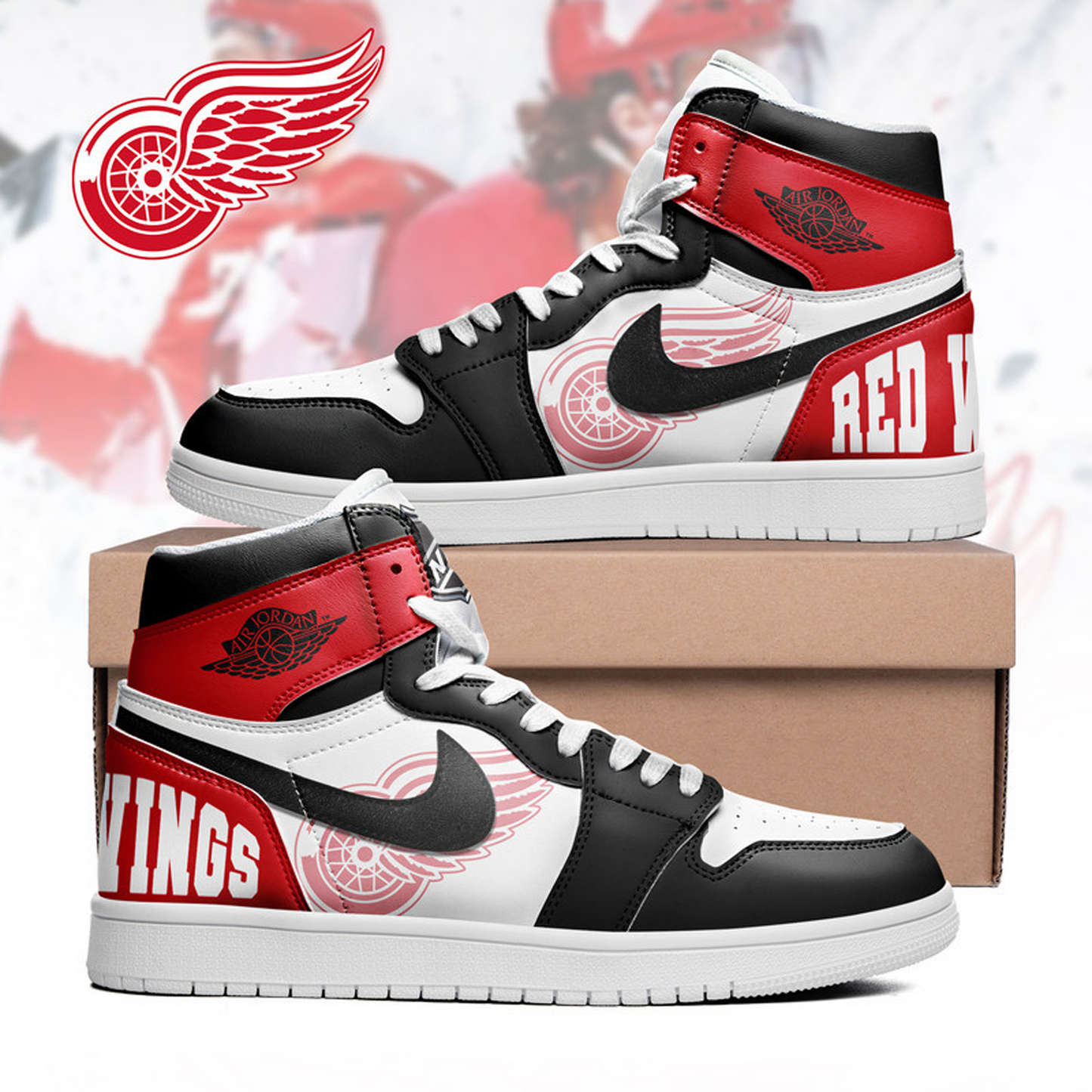 Premium DET x NHL Teams High Top Sneakers DATND TANTD 090526