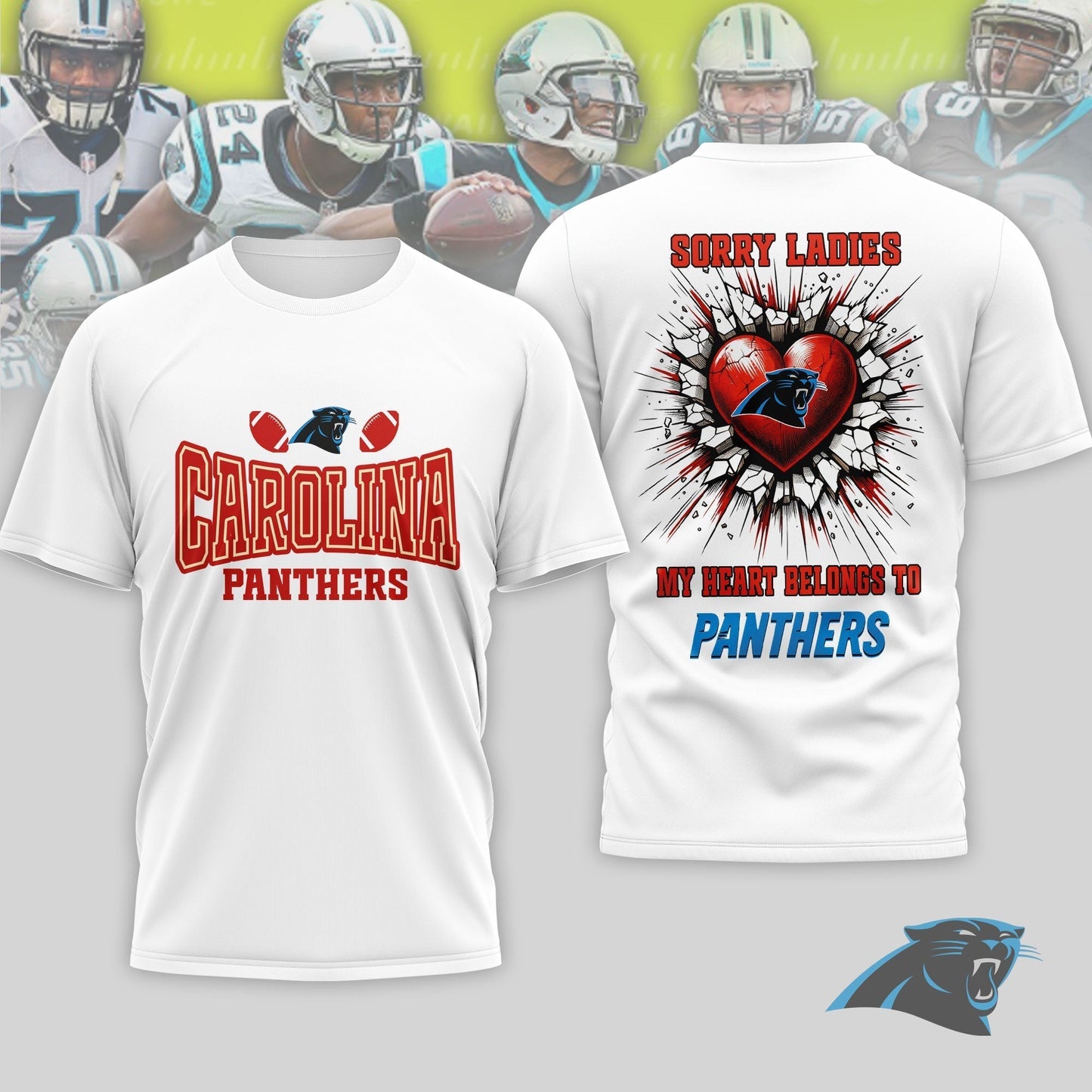 Premium NFL X Carolina Panthers Valentine's Day 3D Shirt NDT LVH