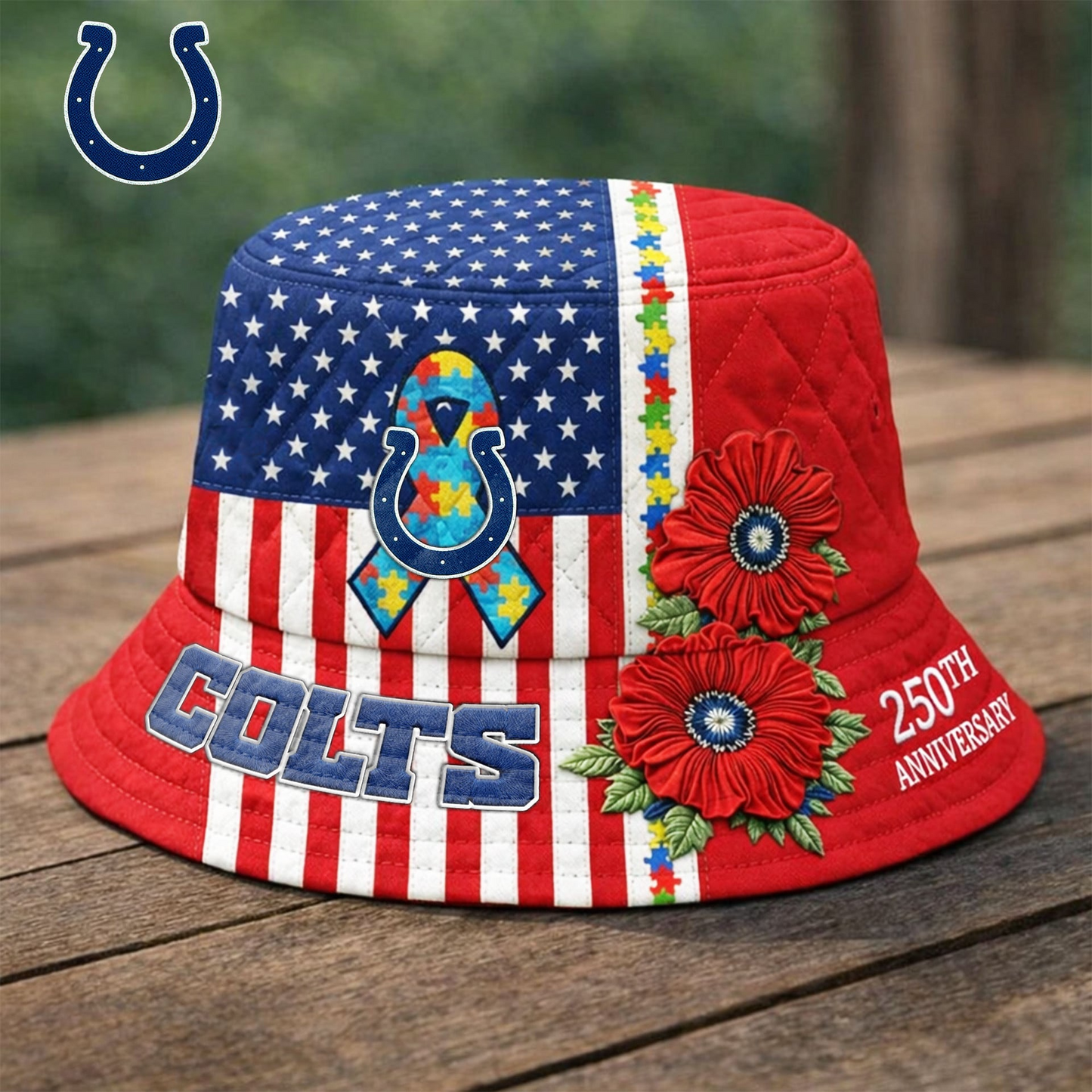 Premium NFL X IC Autism 250th Anniversary Bucket Hat NDT VHM