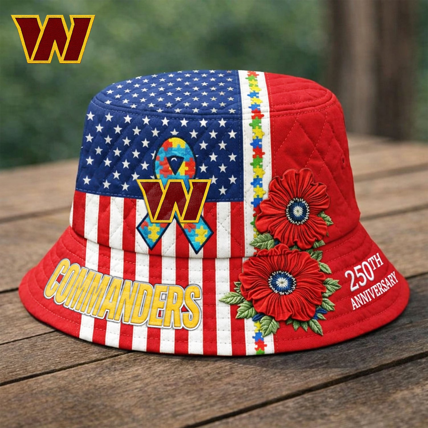 Premium NFL X WC Autism 250th Anniversary Bucket Hat NDT VHM