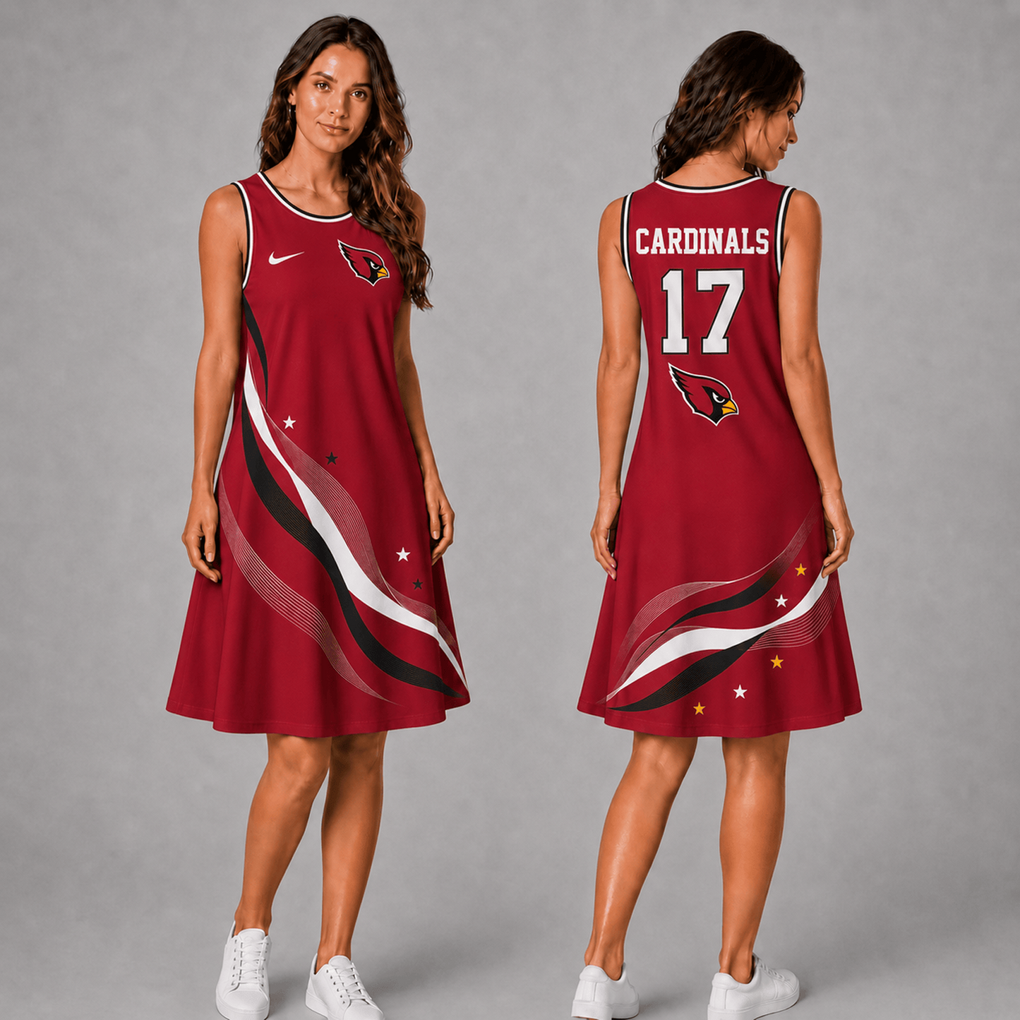 Premium NFL x ARI Style Custom Sleeveless Dress Personalized Name Number 180626