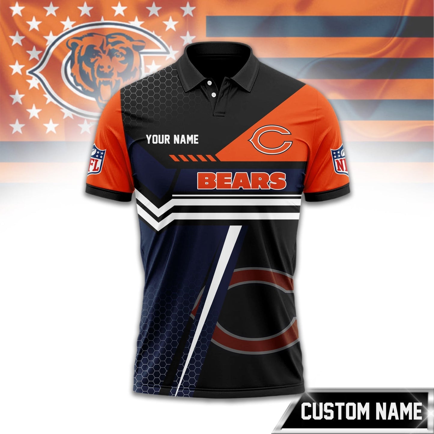Premium NFL x CHI Inspired Custom Game Day Polo NDT NHM