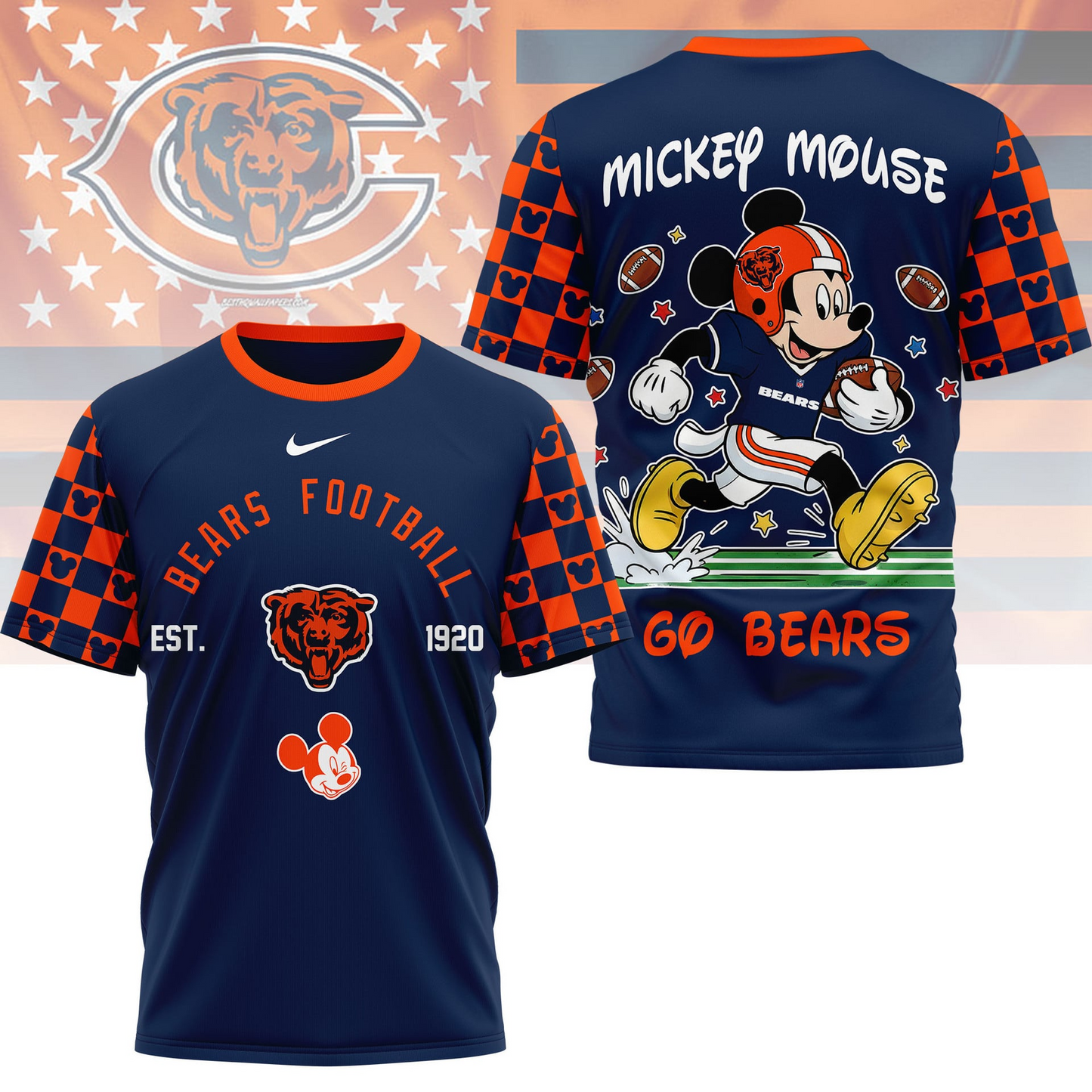 Premium NFL x CHI Mouse Football 3D Shirt NDT VHM