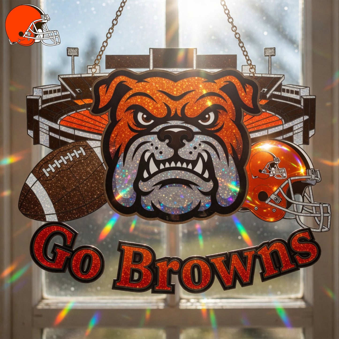 Premium NFL x CLE Game Day Suncatcher NDT LVH 210426