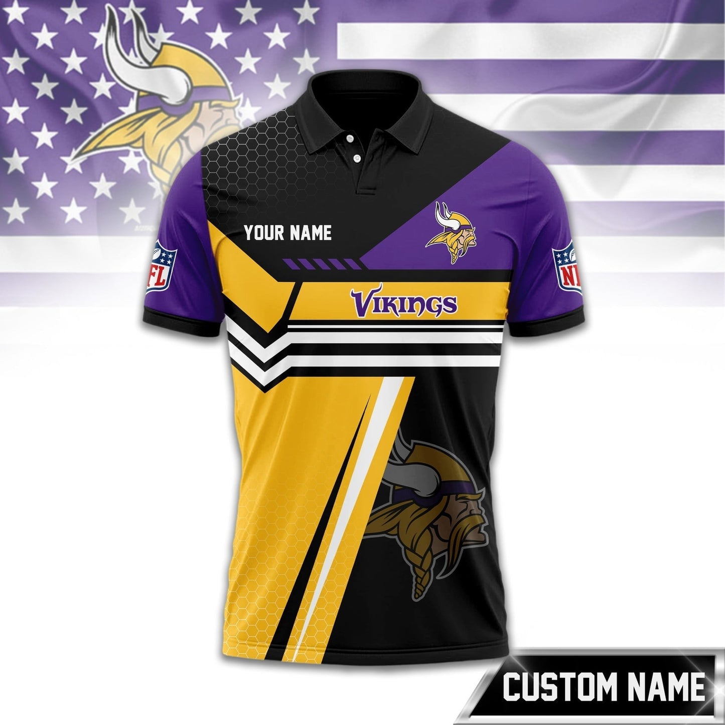 Premium NFL x MIN Inspired Custom Game Day Polo NDT NHM