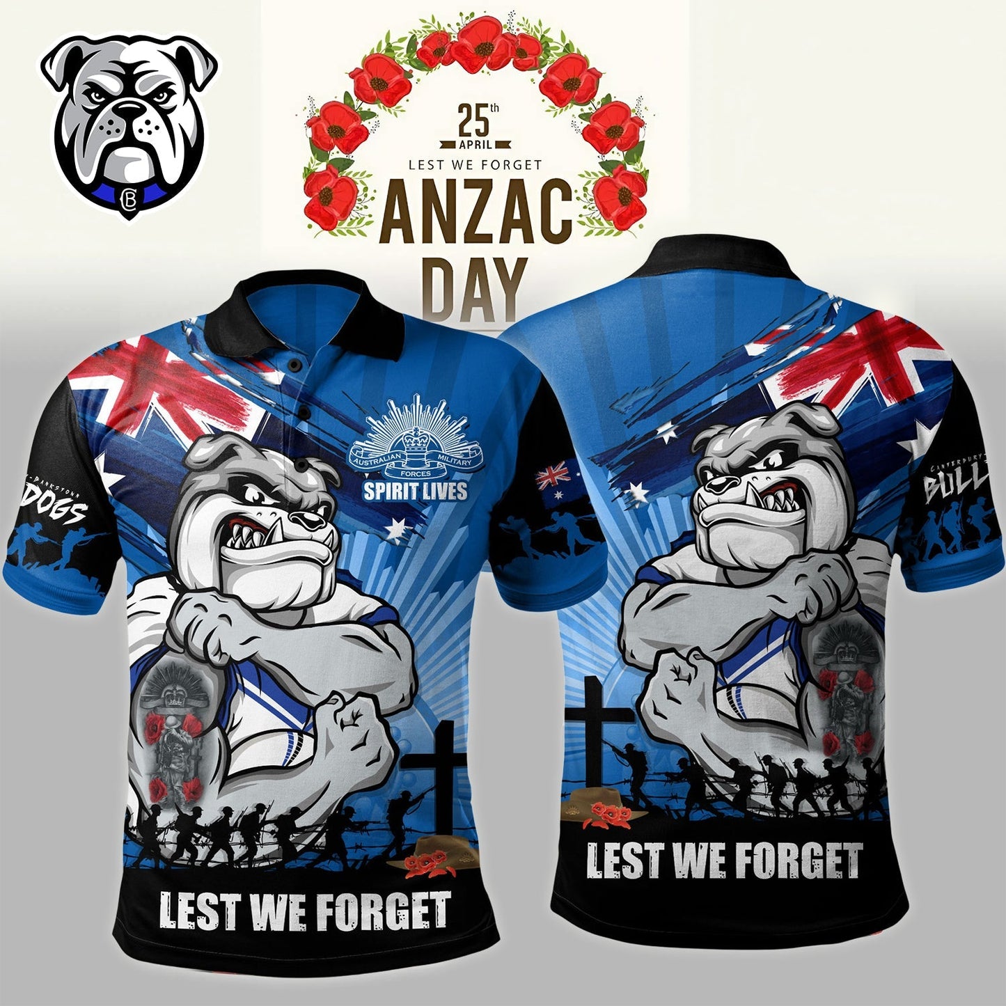 Premium NRL X CBB Polo Shirt Fearless ANZAC Defender NDT NHM