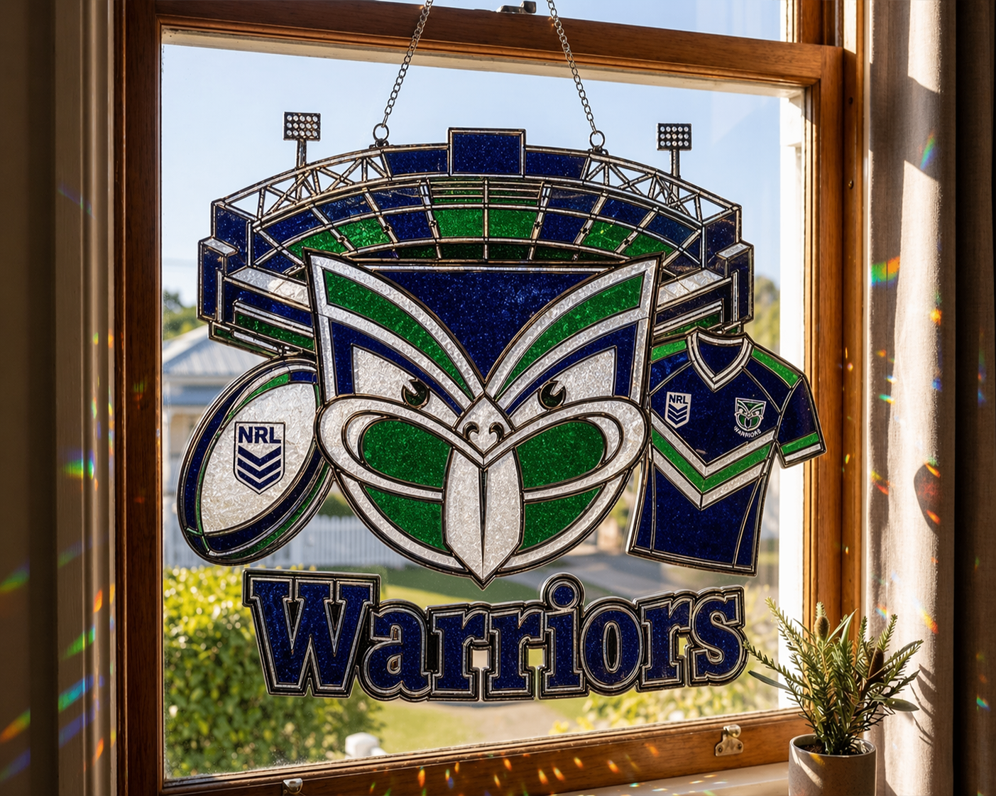 Premium NRL x WAR Game Day Suncatcher NDT LVH 210426