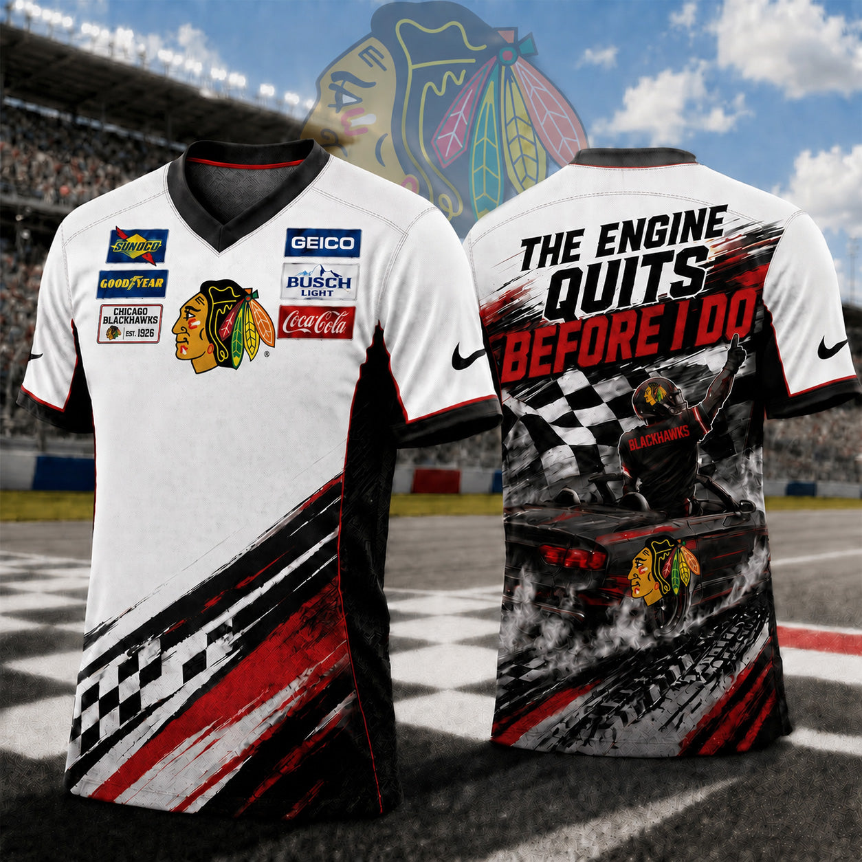 Premium NHL X CB Speedway NASCAR Fan Jersey Shirt NDT NTN 180526