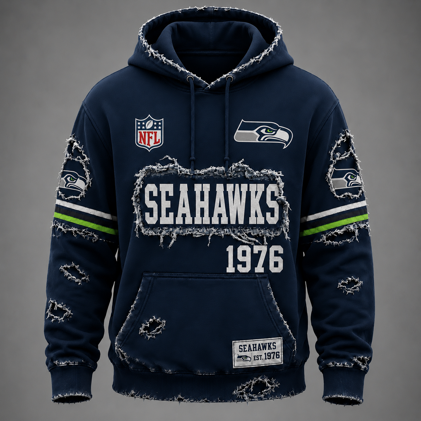 SEA x NFL Distressed Premium Hoodie 0906 DatND DVT