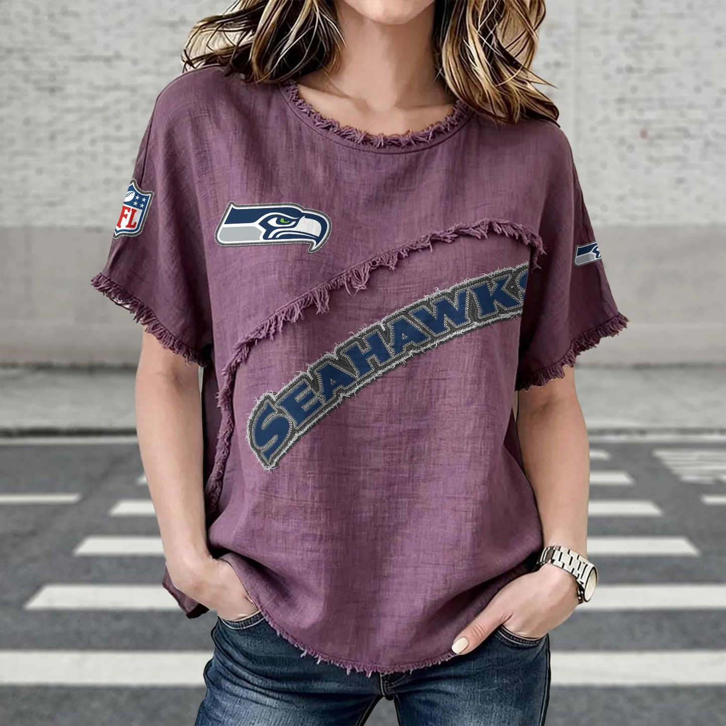 SEA x NFL Womenƒ??s Vintage O-Neck 2905 DatND DVT