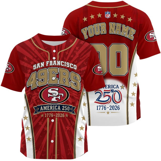 SF49 x NFL 250 Years of Freedom 1776-2026 Baseball Jersey 170626