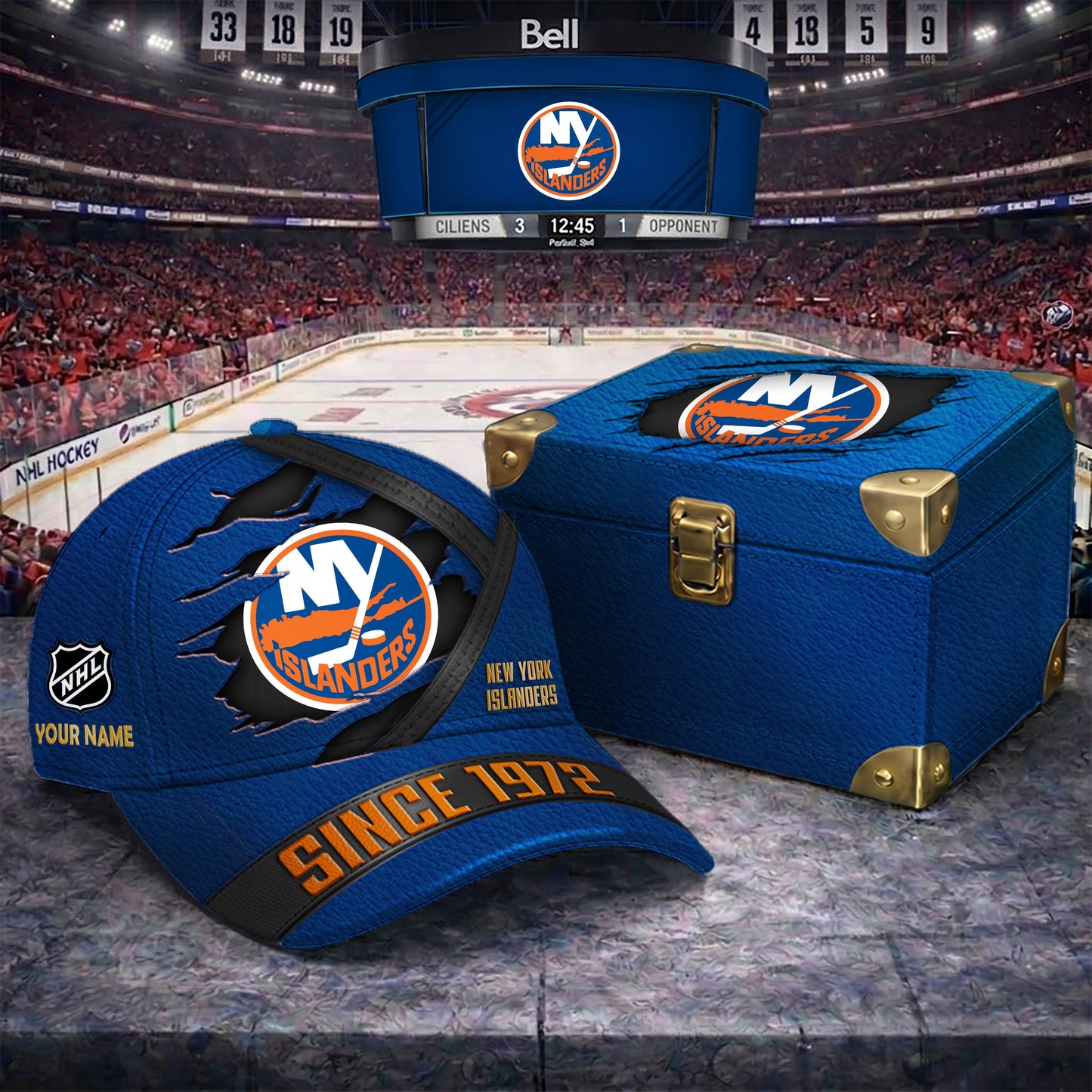 Signature Series NHL x NYI BESPOKE CRACK CUSTOM NAME HAT V2 PLUS NDT NTN 250426