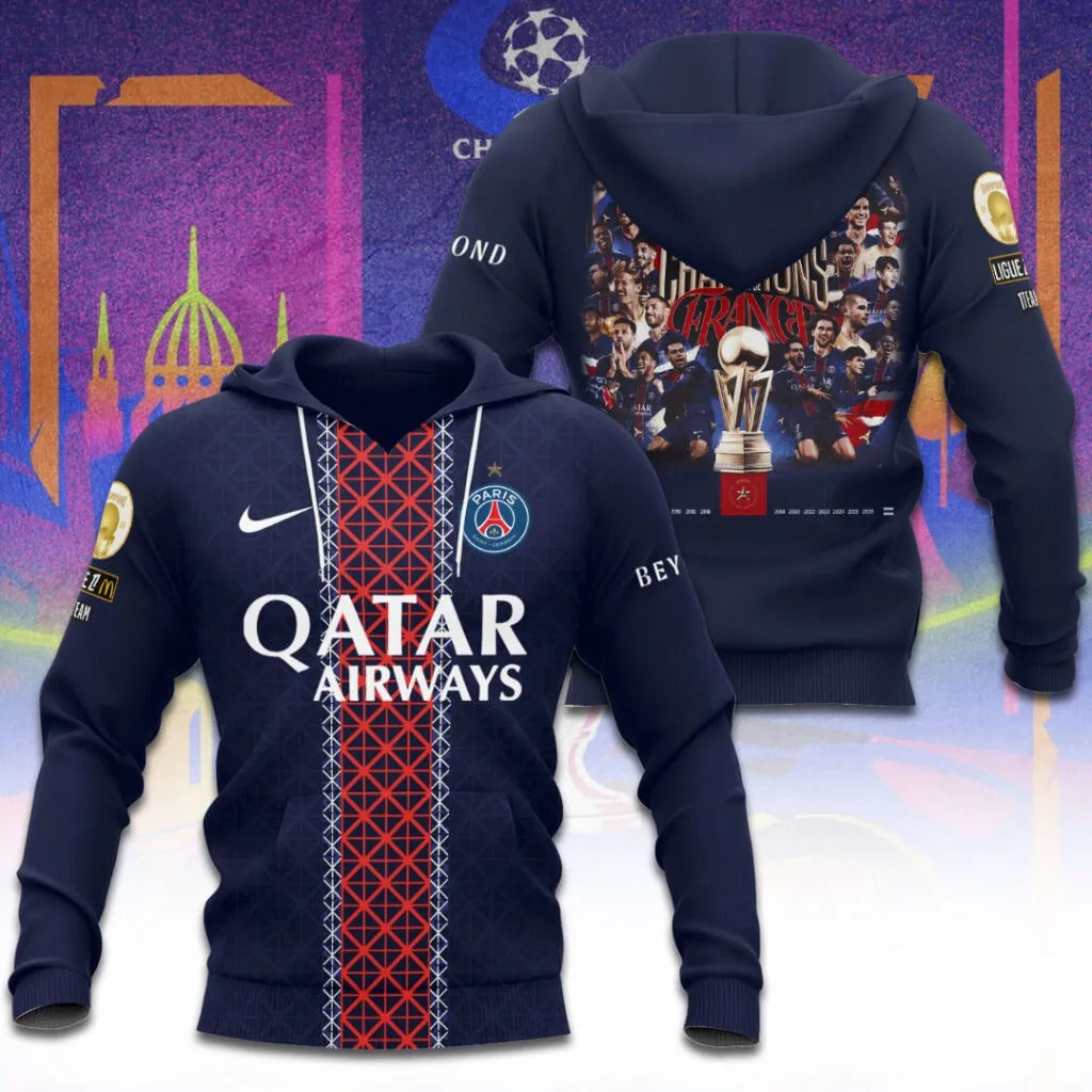 PSG Champions De France 2026 3D Shirt -DatND DVT 3105