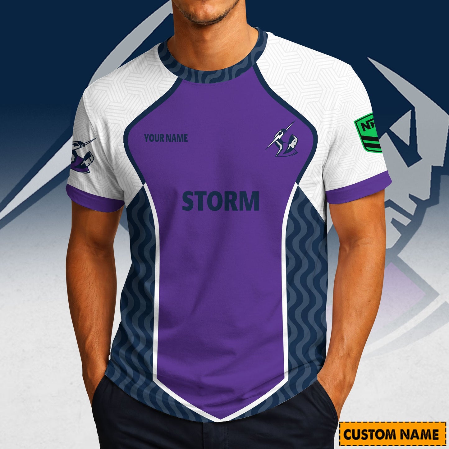 PREMIUM NRL X MS ROYAL POLO SHIRT Custom Name Limited Edition NDT LVH