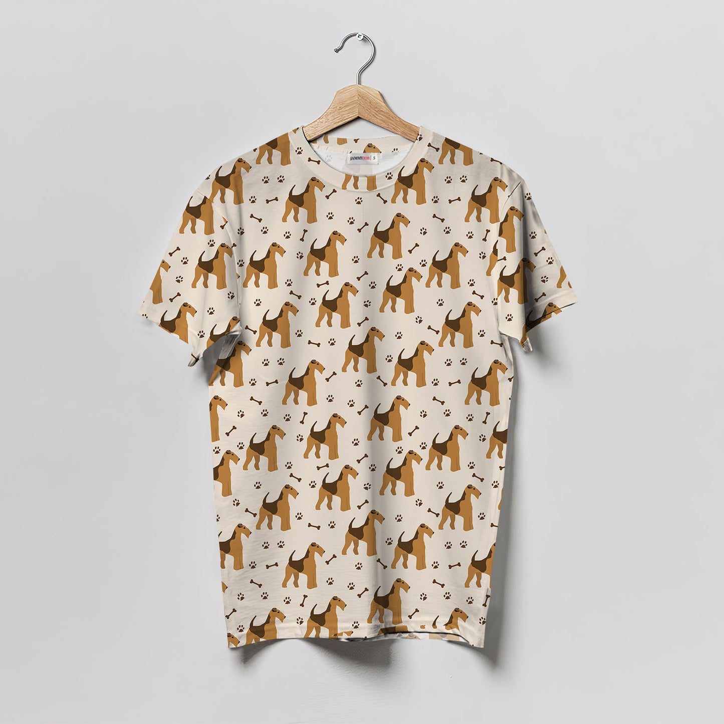 Airedale Terrier Paw And Bone Women T-Shirt | Custom Shirt | Printed Graphic Tees