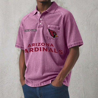 ARI x NFL Men's Distressed Turn-Down Collar Polo DATND TANTD 250526