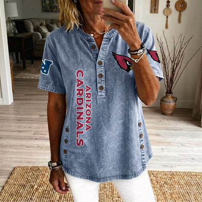 ARI x NFL Womenƒ??s Denim Casual Tops DATND LBN 190526