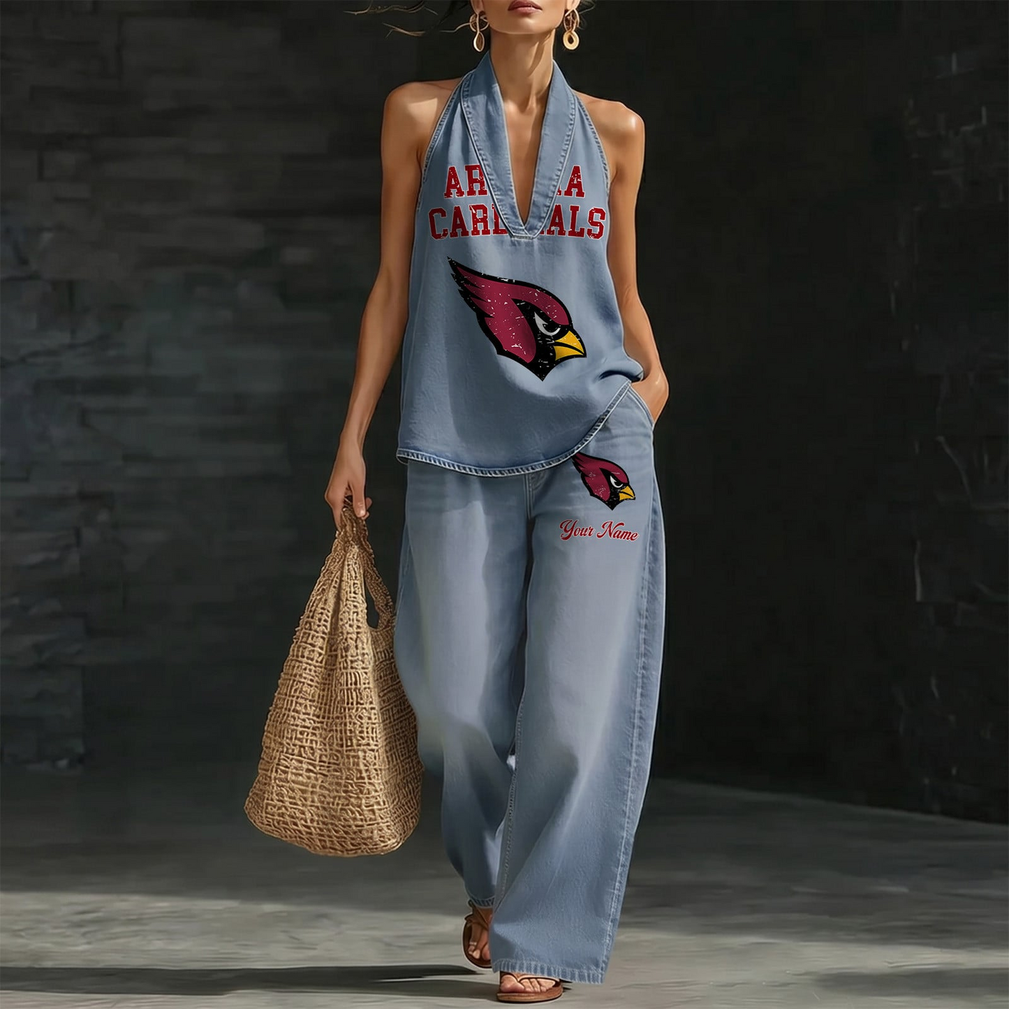 ARI x NFL Women's Vintage Washed Denim Suit DATND TANTD 030626