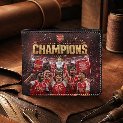 ARS FC Premier League Champions 2526 3D Leather Men Wallet 2405 V1 DatND DVT