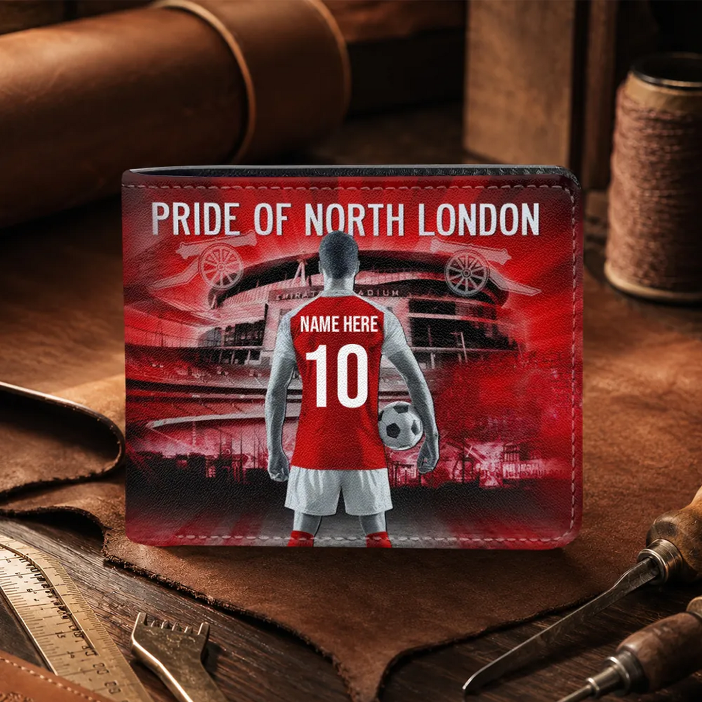 ARS FC Premier League Champions 2526 3D Leather Men Wallet 2405 V4 DatND DVT