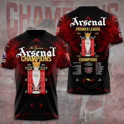 ARS FC Premier League Champions 2526 3D Shirt V5 2205 DatND DVT