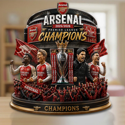 ARS FC Premier League Champions 2526 Custom Shape Acrylic Plaque V7 2205 DatND DVT