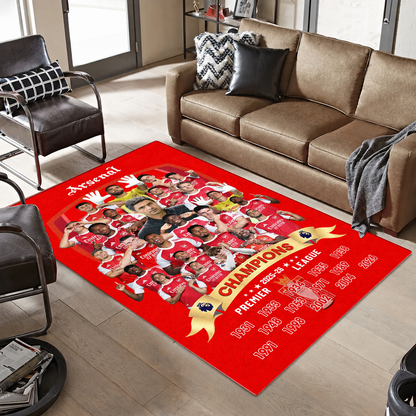 ARS FC Premier League Champions 2526 Rectangular Rug V1 DatND DVT
