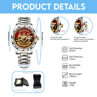 ARS x EPL  Alloy Luxury Quartz Watch V1 DATND TANTD 200526