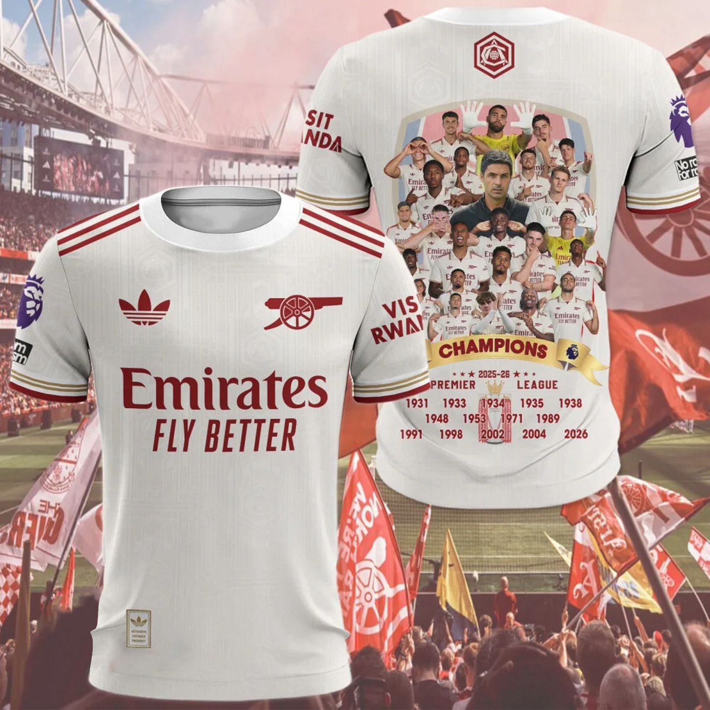 ARS.FC 25ƒ??26 Premier League Champions 3D Shirt V3 DatND DVT 1