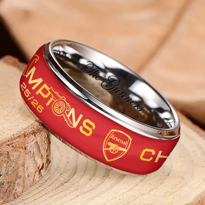 ARS F.C. Premium Premier League Champions Silver Tungsten Ring 2105 DatND DVT