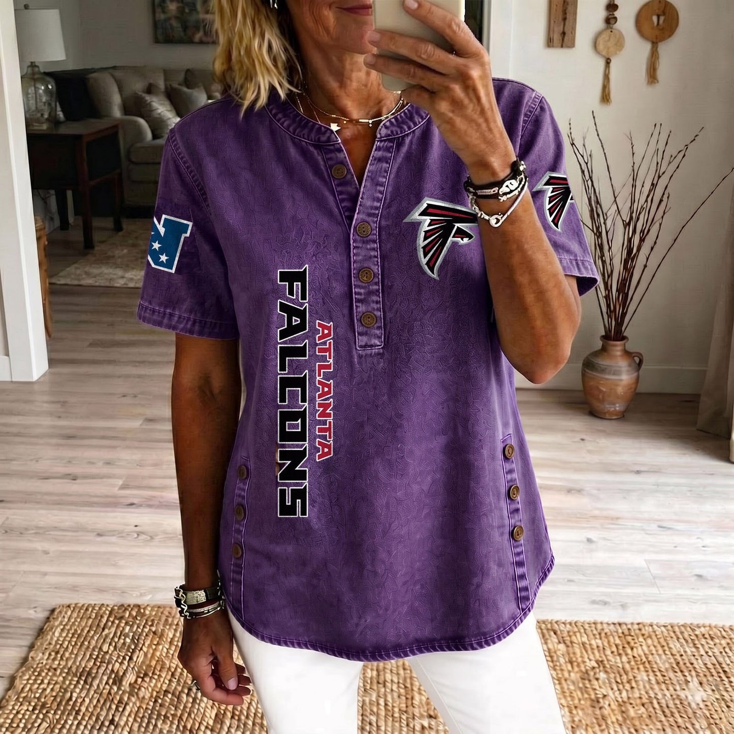 ATL x NFL Womenƒ??s Denim Casual Tops DATND LBN 190526