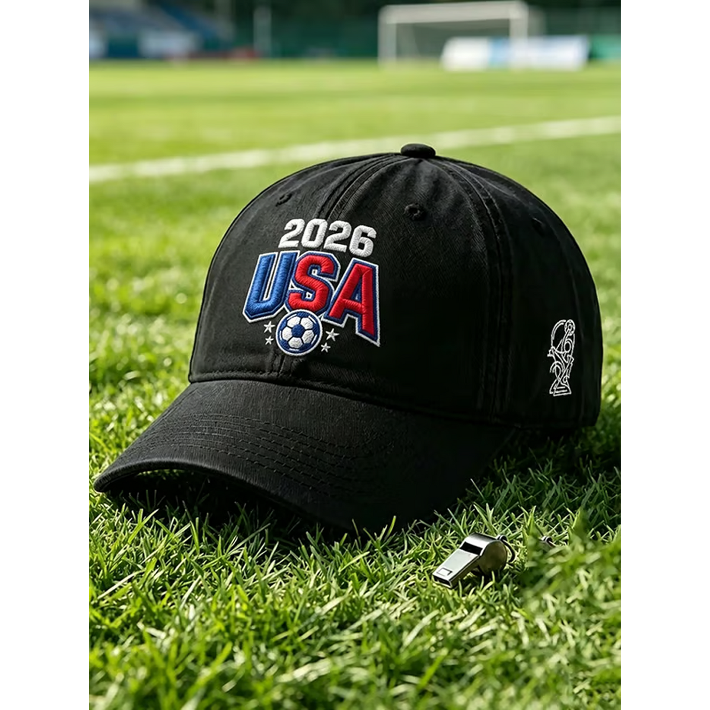 American Soccer Fan Printed Baseball Cap V1 DATND TANTD 040626