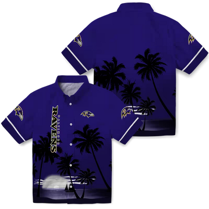 BAL x NFL Hawaiian Shirt ƒ?? Beach Sunset DATND TANTD 270526