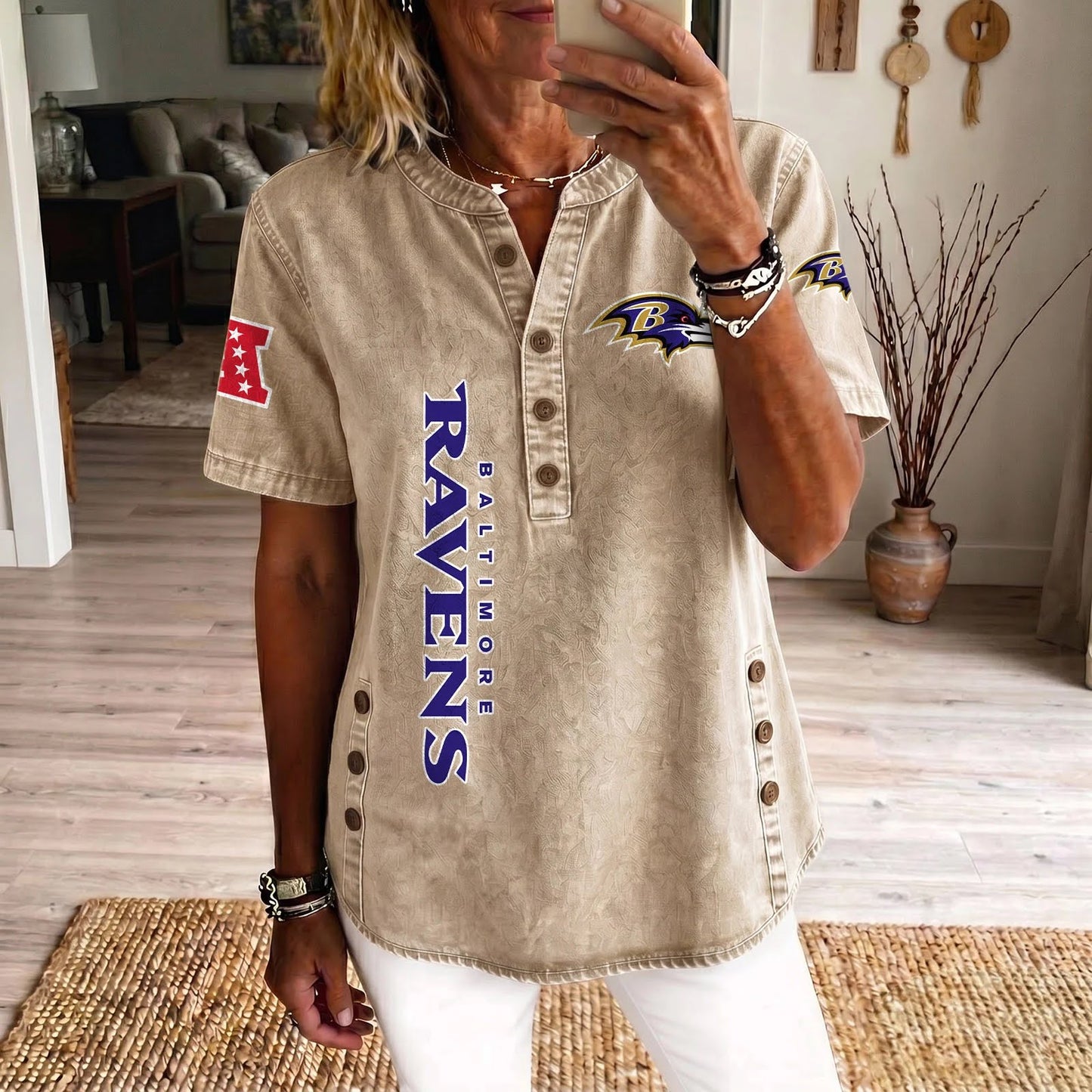 BAL x NFL Womenƒ??s Denim Casual Tops DATND LBN 190526
