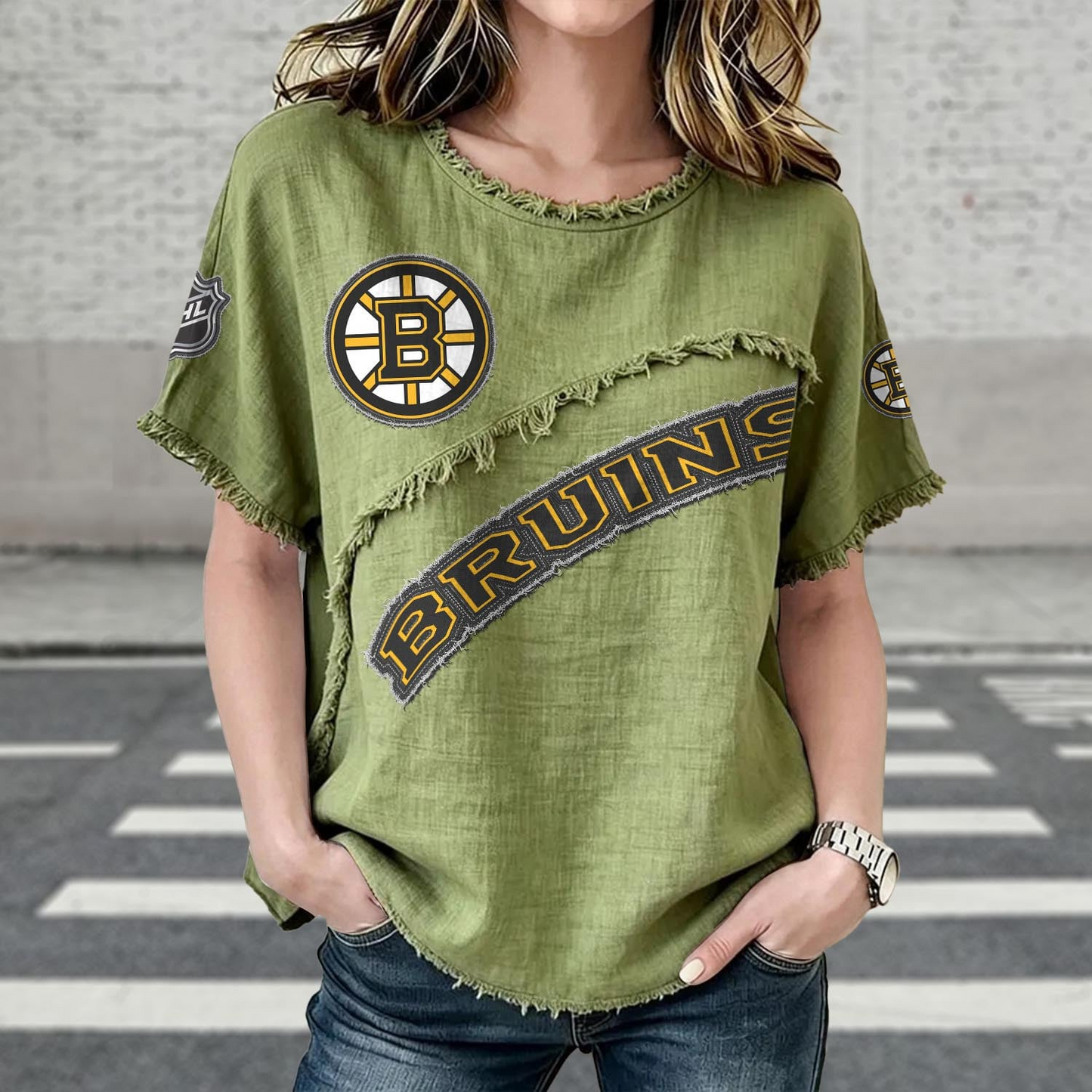 BOS x NHL Womenƒ??s Vintage O-Neck 2905 DatND DVT