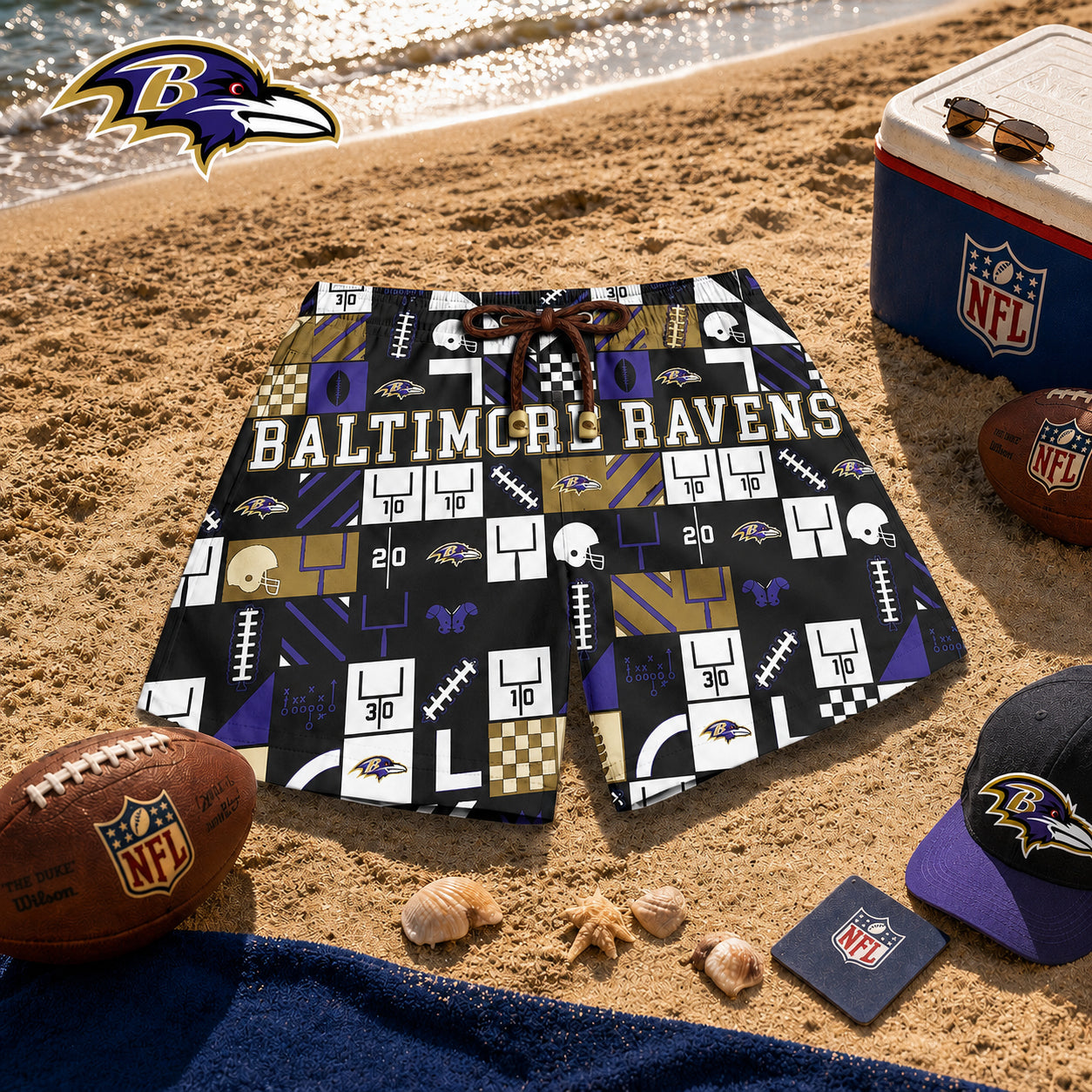 BR x NFL Luxury Beach Shorts 180626