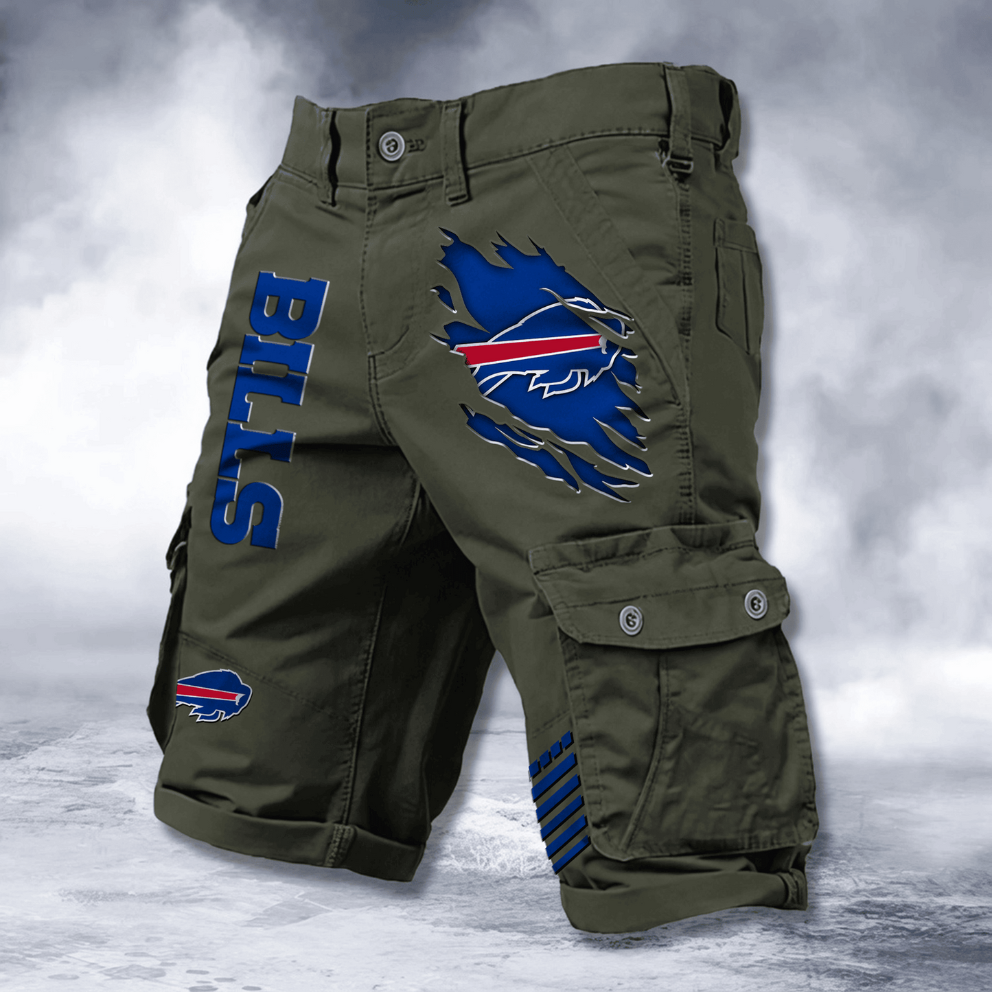 BUF x NFL Cotton Cargo Shorts DATND TANTD 2705