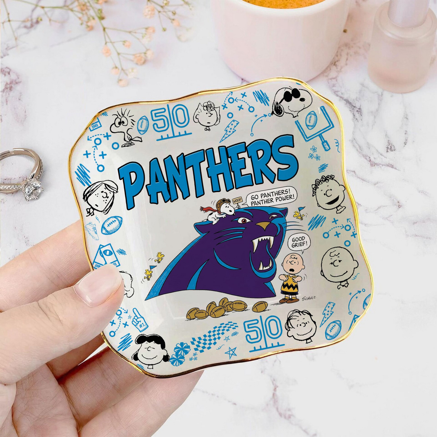 CAR x NFL Premium NFL Snoopy Jewelry Dish 0406 DatND DVT