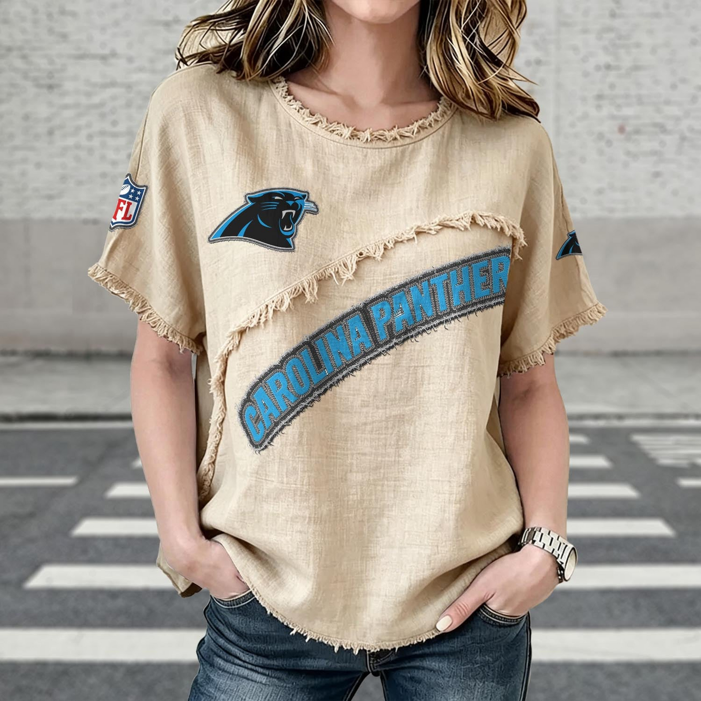 CAR x NFL Womenƒ??s Vintage O-Neck 2905 DatND DVT