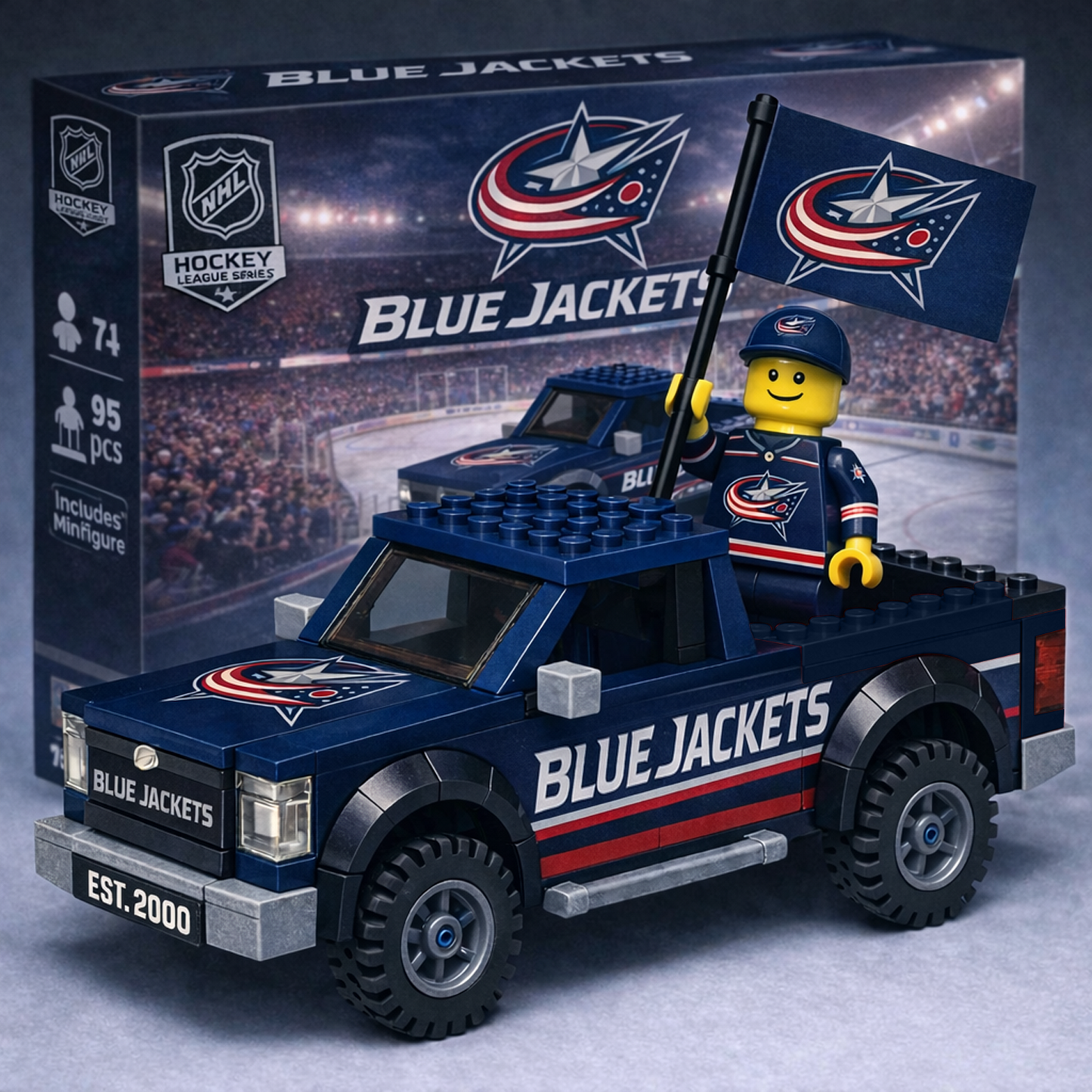 CBJ x NHL Building Blocks Truck Toy Set V1 DatND DVT