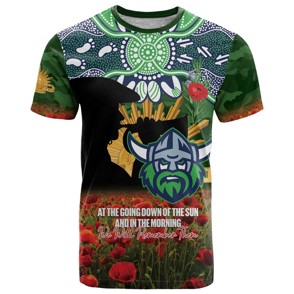 CBR x NRL Rugby ANZAC Day Women V-Neck T-Shirt Last Post Poppy We Will Remember Them DatND DVT