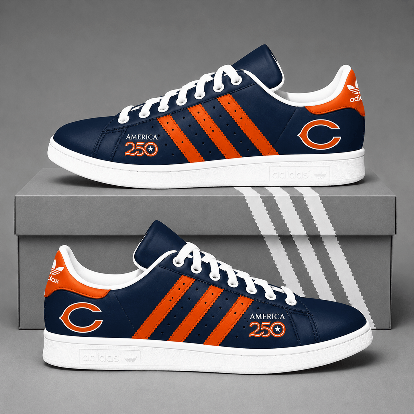 CHI x NFL Premium America 250 Team Pride Superstar Sneakers   150626