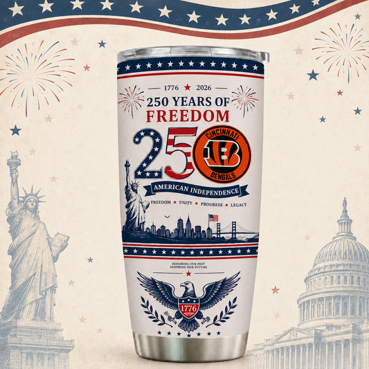 CIN x NFL 250th Anniversary Special Tumbler for Football Fans 170626