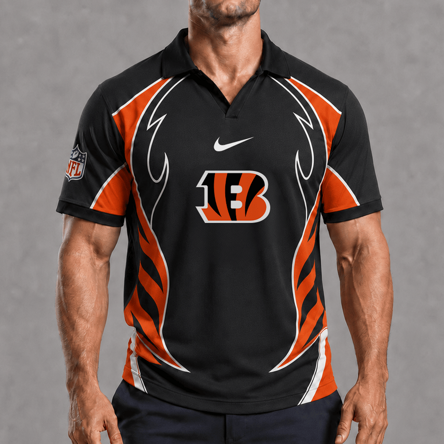 CIN x NFL Premium Rugby Polo Shirt 1506